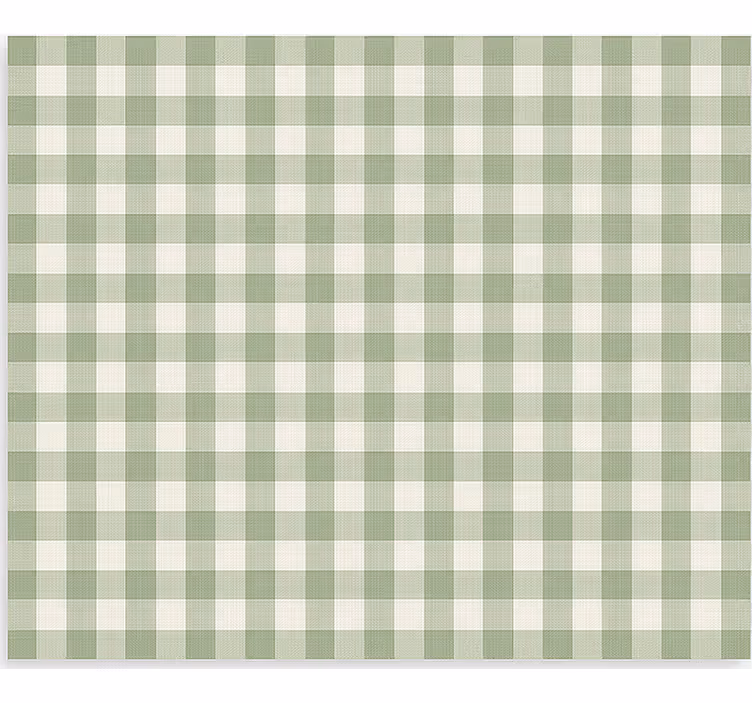 Cortina roller cocina patrón de tela verde - TenVinilo