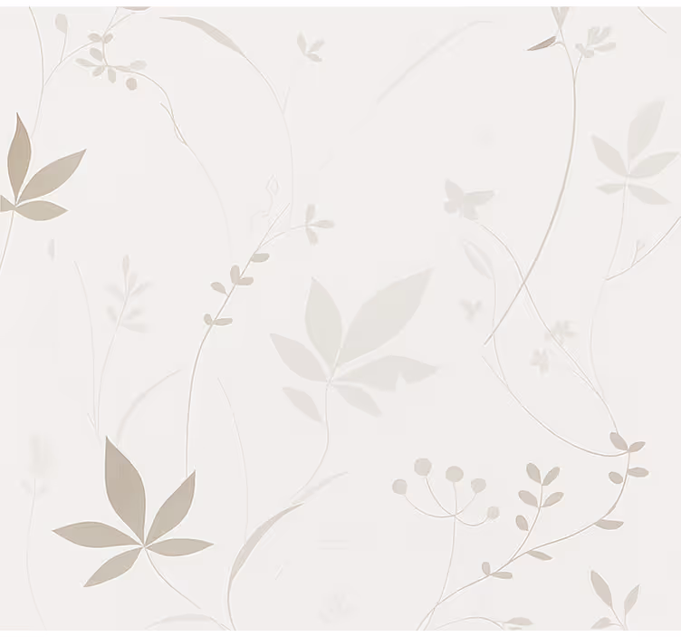 Cortina roller pasillo patrón floral minimalista - TenVinilo