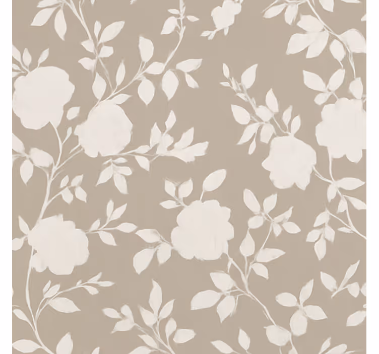 Cortina roller juvenil elegantes flores beige - TenVinilo