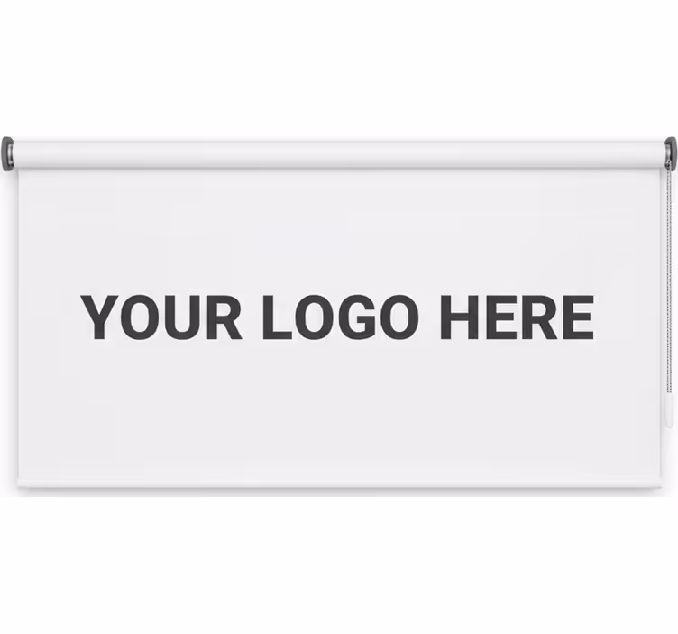 Cortina roller oficina logo personalizado - TenVinilo