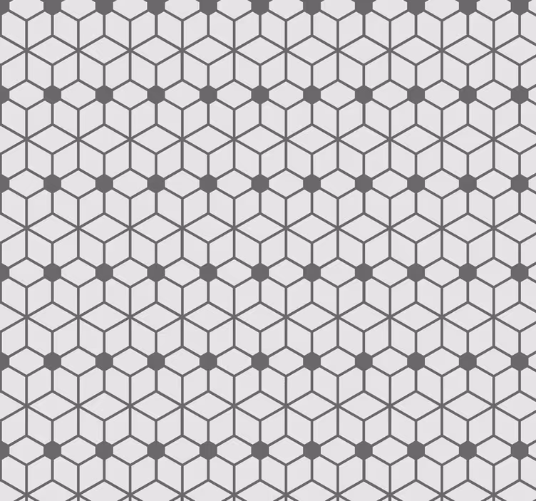 Cortina roller baño diseño de mosaico hexagonal - TenVinilo