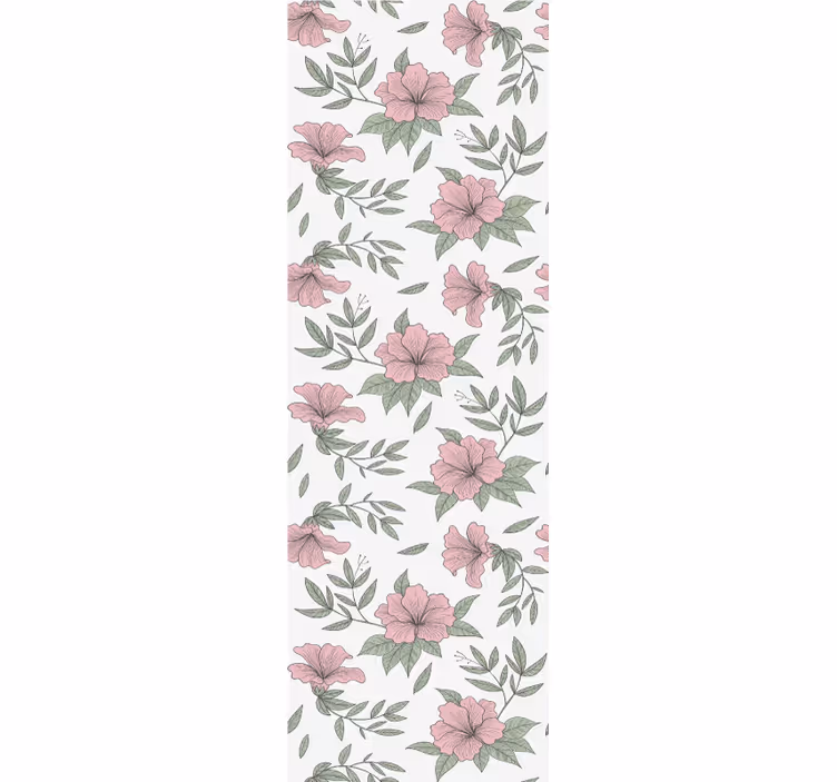 Estor enrollable comedor motivo floral rosa - TenVinilo