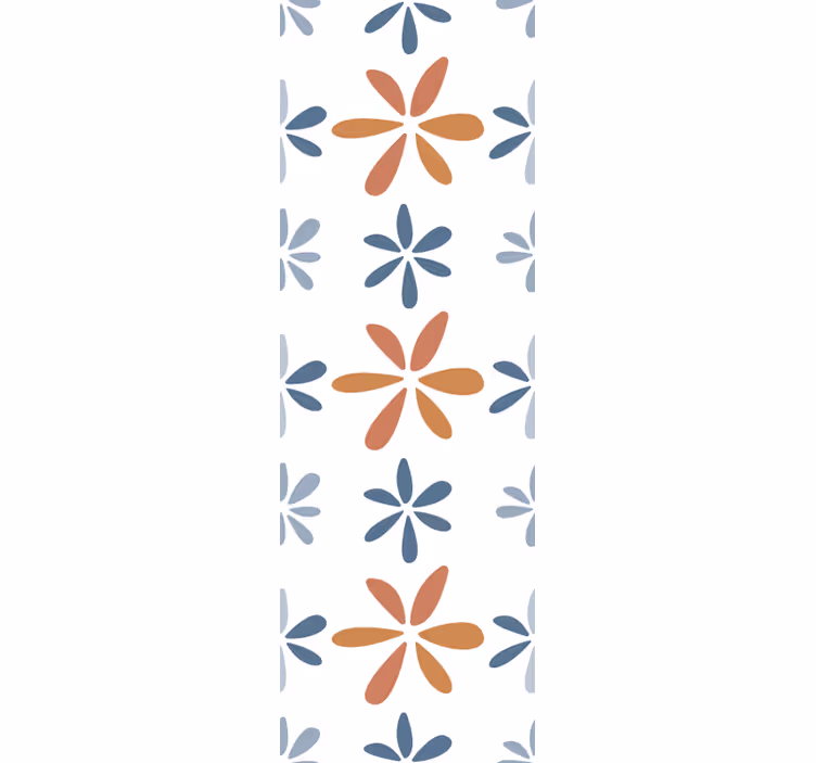 Estor enrollable comedor patrones geométricos florales - TenVinilo