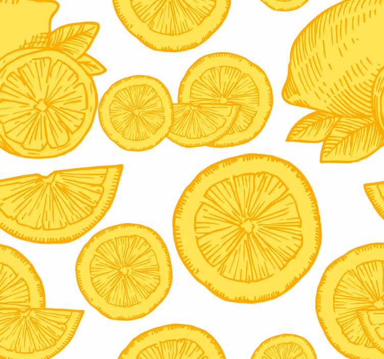 Cortina roller cocina dibujo de naranjas y limones - TenVinilo