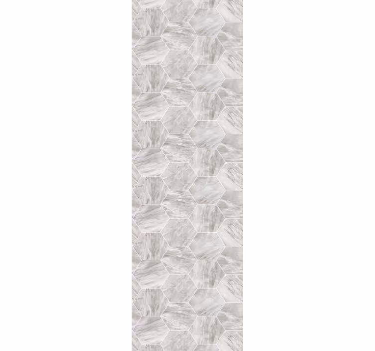 Estor enrollable comedor patrón hexagonal mármol dorado - TenVinilo
