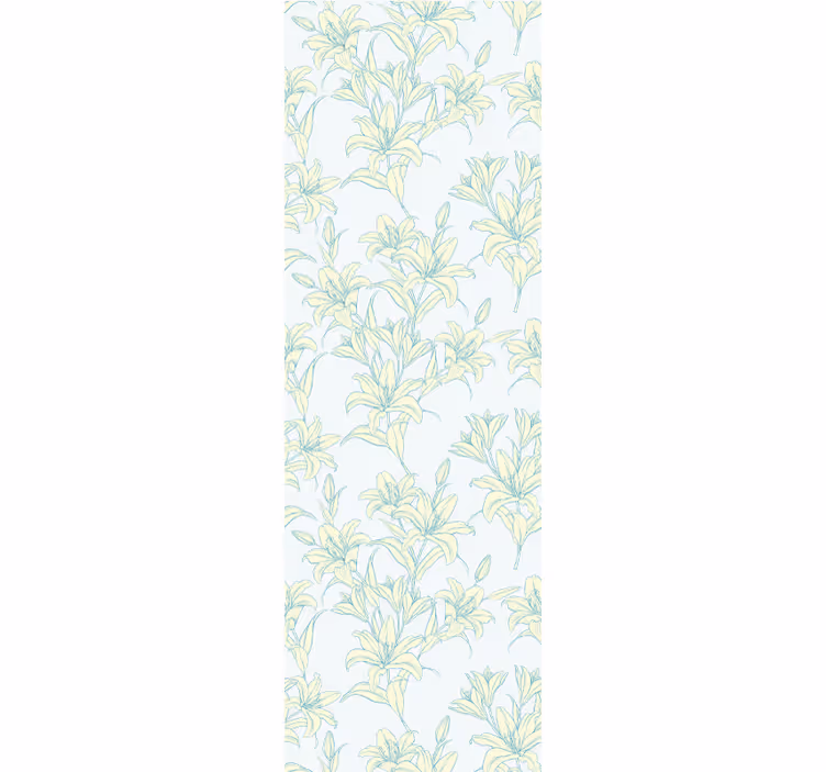 Estor enrollable comedor con diseño floral vintage lirios - TenVinilo