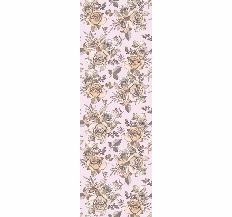 Estor enrollable comedor fondo de rosas shabby chic - TenVinilo