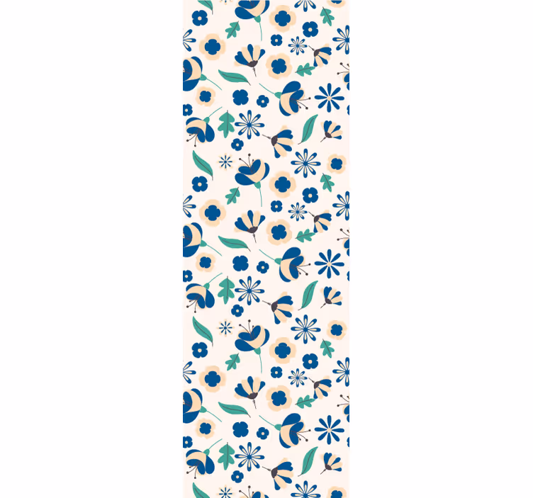 Estor enrollable comedor estampado floral blanco provincial - TenVinilo