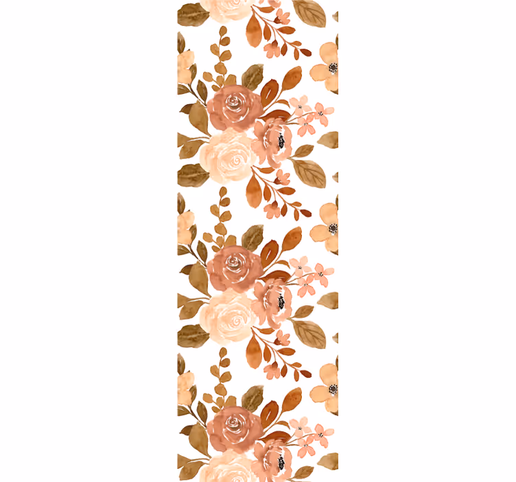 Estor enrollable comedor flores pastel rosa elegante - TenVinilo