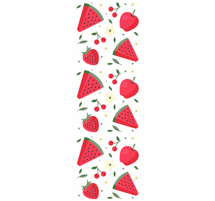 Estor enrollable comedor patrón de diferentes frutas - TenVinilo