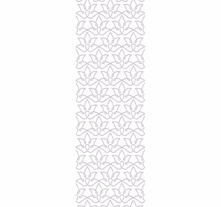 Estor enrollable comedor patrón floral moderno gris - TenVinilo
