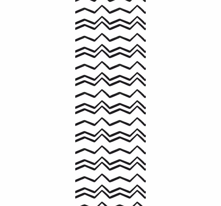 Estor enrollable comedor zig zag blanco y negro - TenVinilo