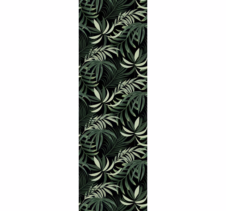 Estor enrollable comedor hojas tropicales verdes - TenVinilo