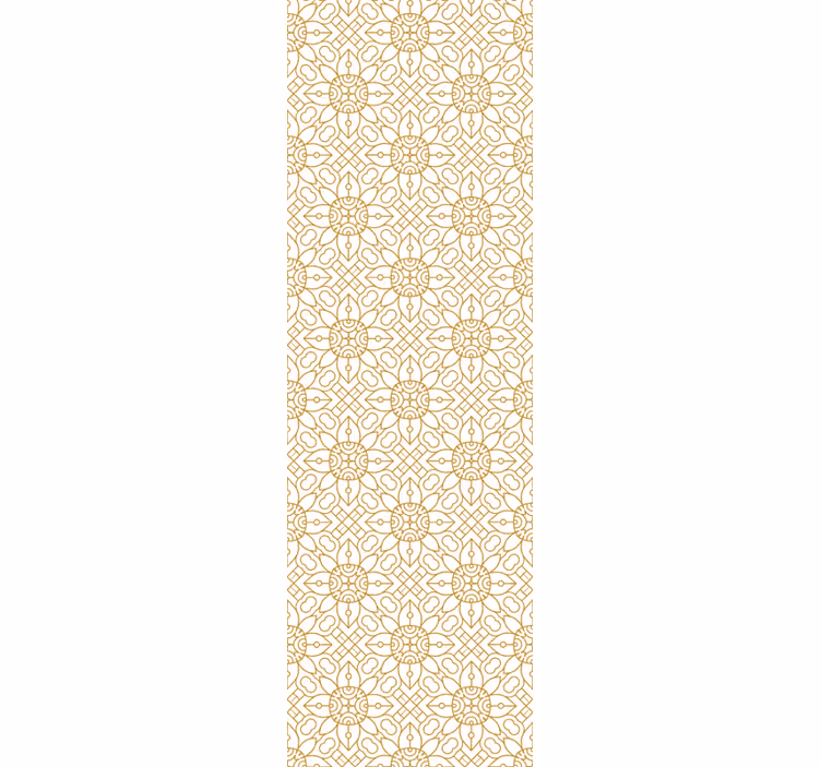 Estor enrollable comedor patrón floral blanco moderno - TenVinilo