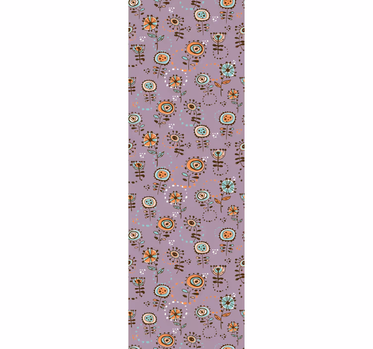 Cortina roller infantil patrón floral rosa sueco - TenVinilo