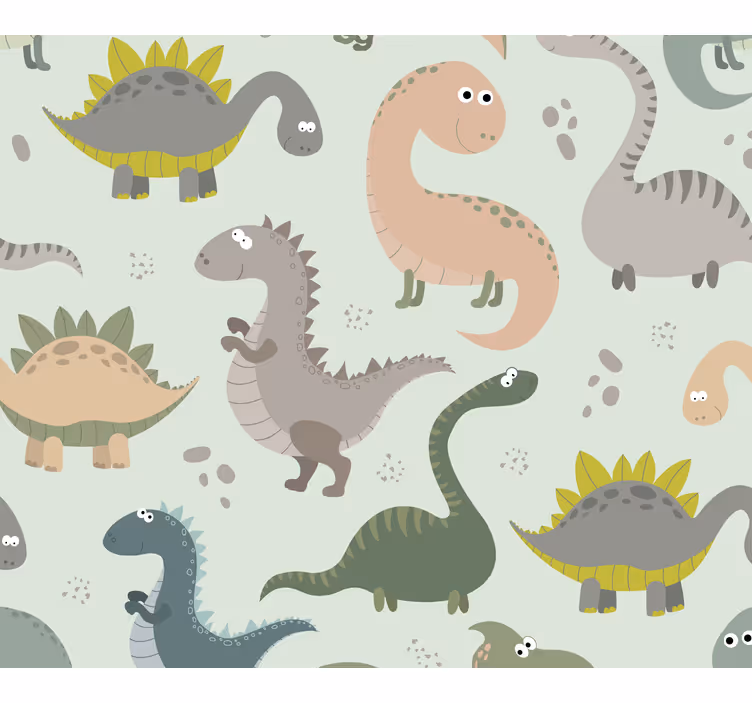 Cortina roller infantil dinosaurios sonrientes - TenVinilo