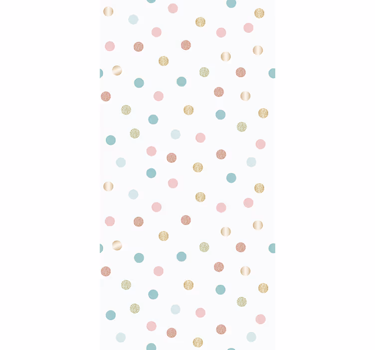 Cortina roller infantil patrón de lunares confetti brillante - TenVinilo