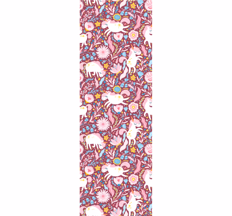 Cortina roller infantil diseño de hermoso unicornio - TenVinilo