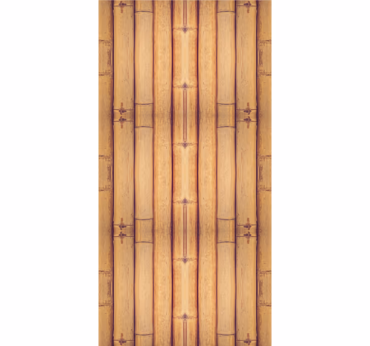 Cortina roller oficina efecto textura madera bambú - TenVinilo
