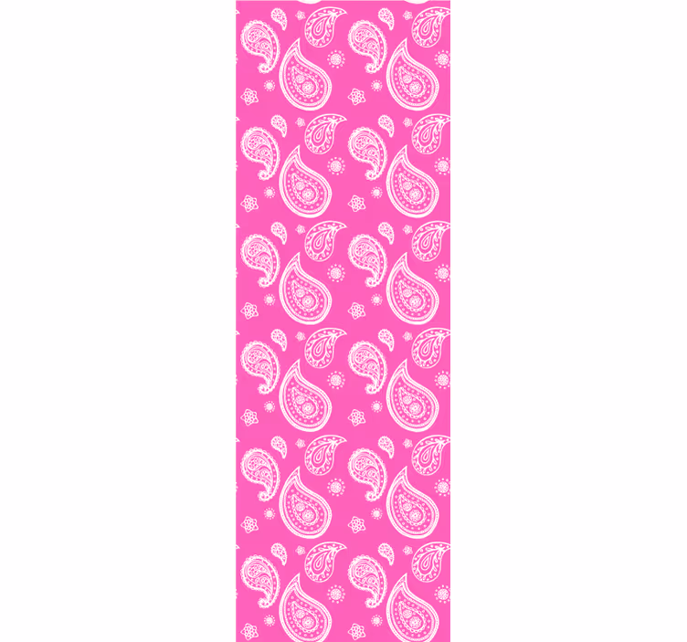 Cortina roller juvenil paisley rosa intenso - TenVinilo