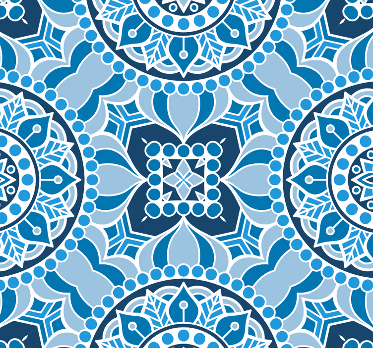 Cortina roller baño estilo mandala - TenVinilo