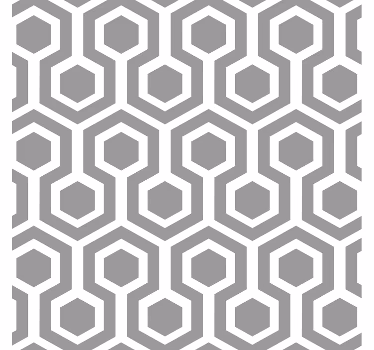 Cortina roller gris patrón hexagonal gris - TenVinilo