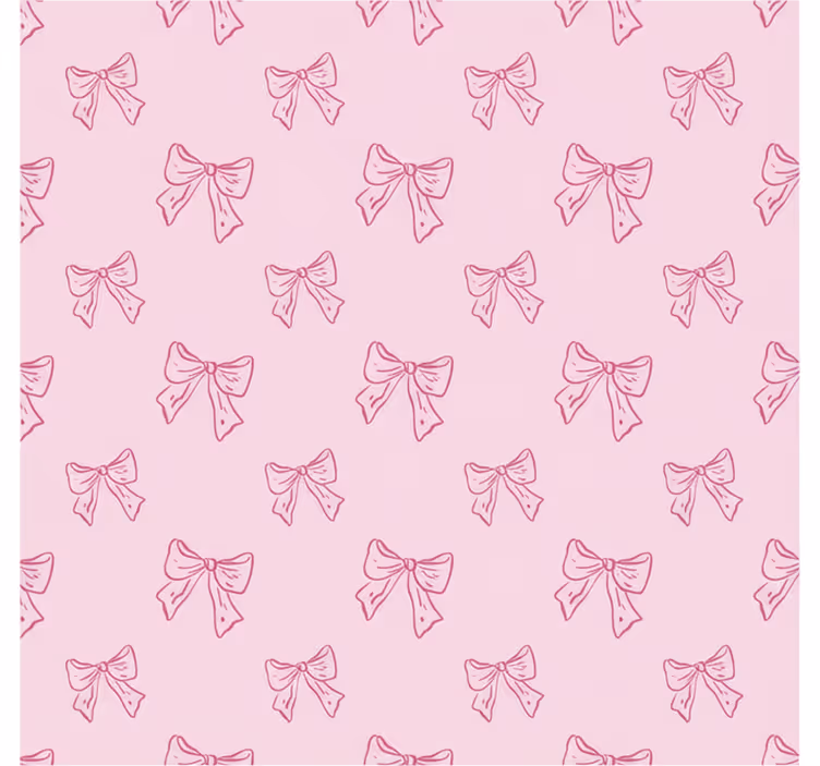 Cortina roller rosa con estampado de lazos rosas - TenVinilo