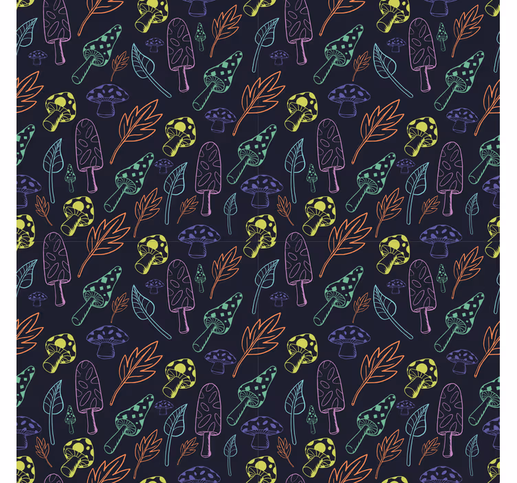 Cortina roller cocina estampado de setas coloridas - TenVinilo