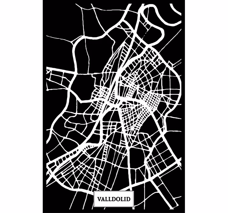 Cortina roller living comedor mapa topográfico valladolid - TenVinilo