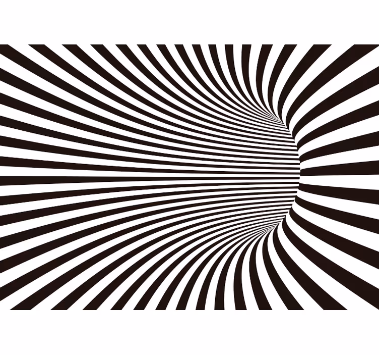 Cortina roller negra túnel curvado 3d - TenVinilo