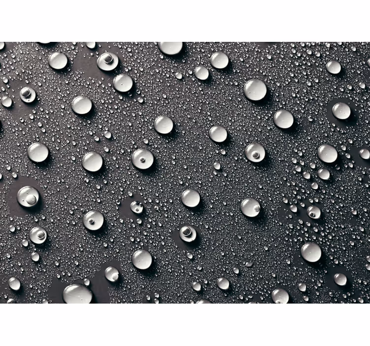 Cortina roller negra fondo gris baño con burbujas - TenVinilo
