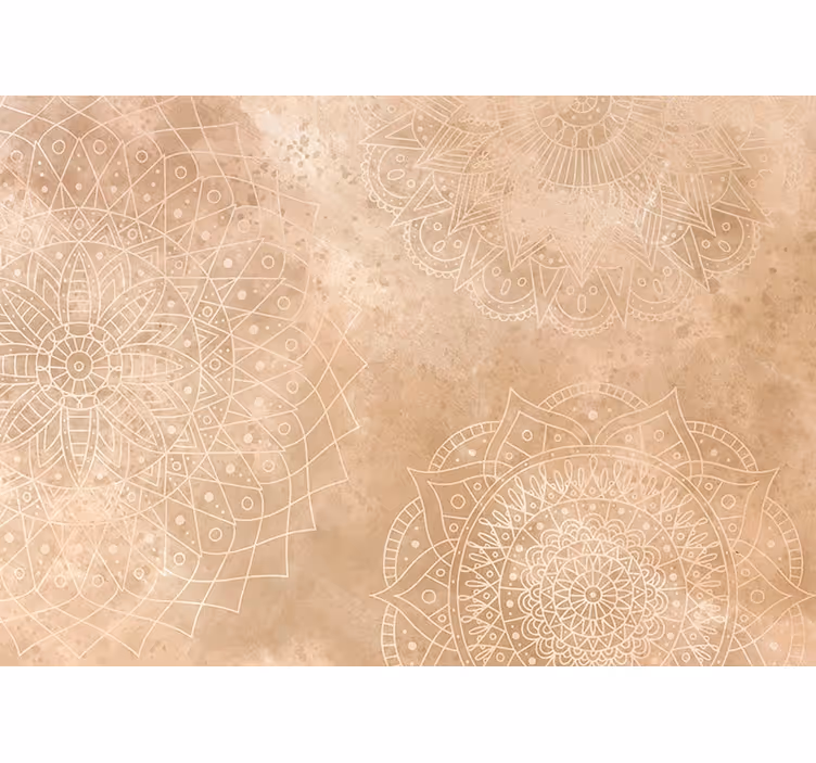 Cortina roller beige mandalas vintage - TenVinilo
