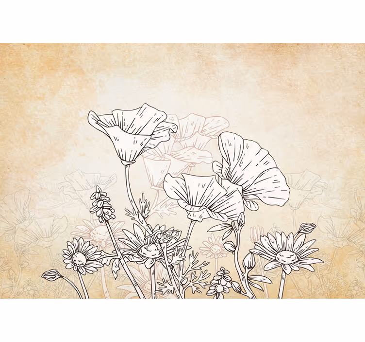 Cortina roller beige pradera vintage - TenVinilo