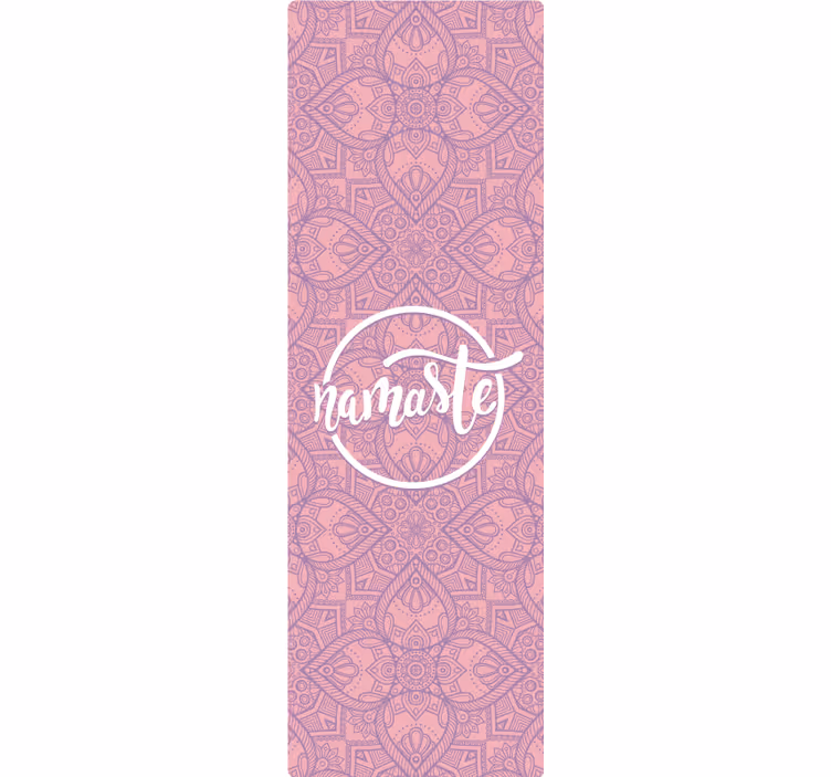 Cortina roller morada namaste yoga - TenVinilo