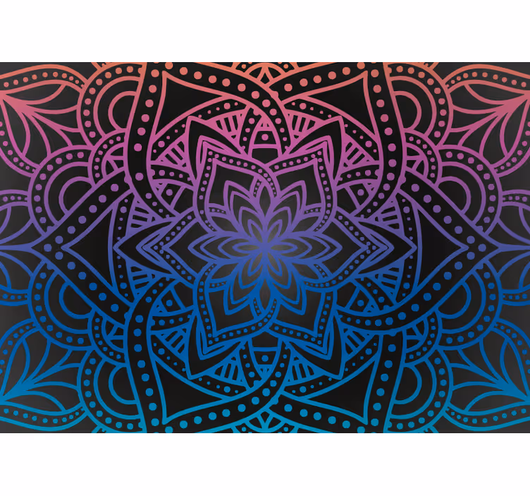 Cortina roller living comedor mandala intrincada - TenVinilo