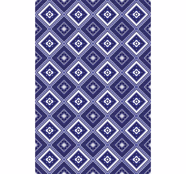 Cortina roller azul motivo diamante azul - TenVinilo