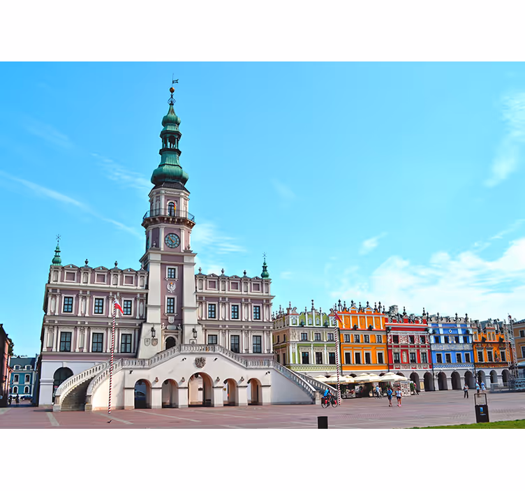 Cortina roller living comedor zamość ciudad - TenVinilo