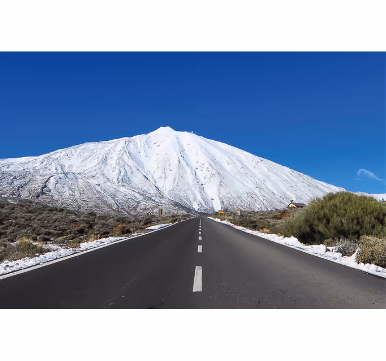 Cortina roller living comedor carretera hacia el teide - TenVinilo