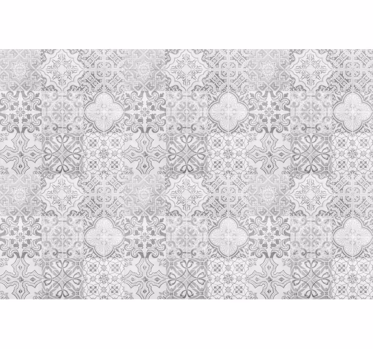Cortina roller gris con patrón de mosaico efecto piedra - TenVinilo