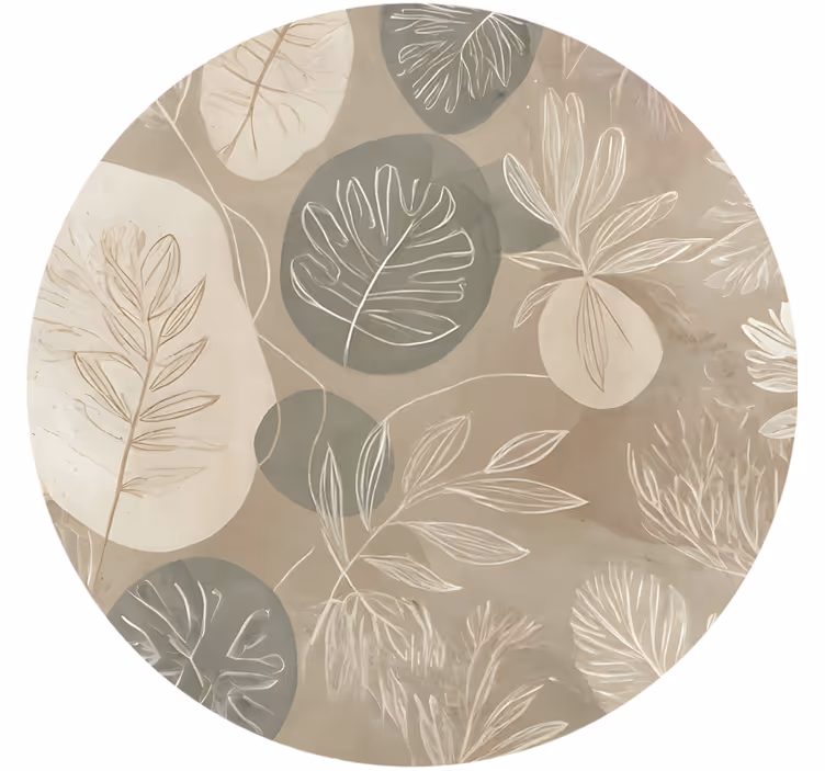 Cortina roller beige abstracto botánico neutral - TenVinilo