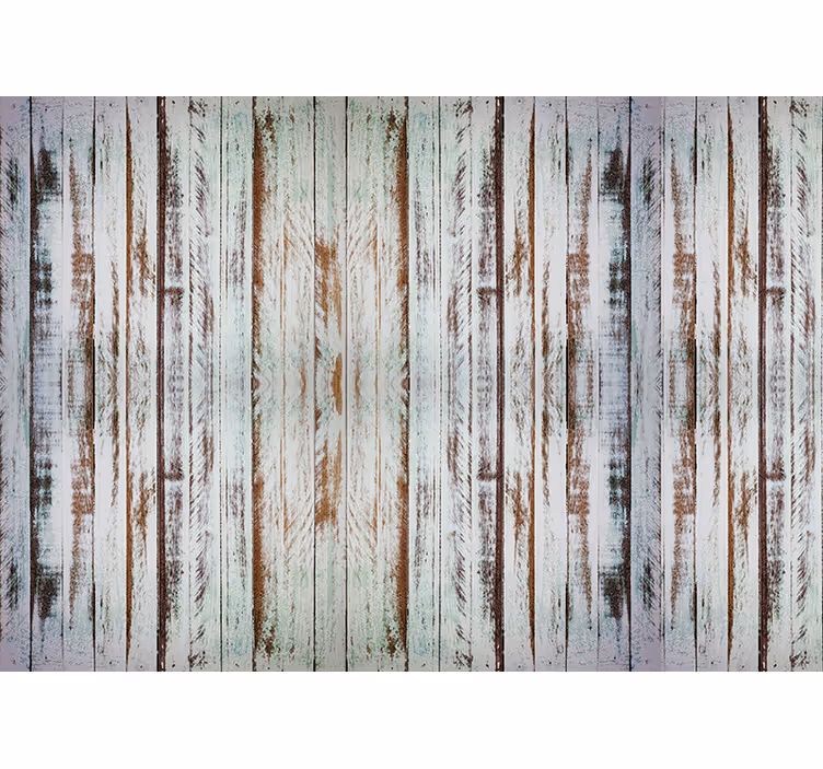 Cortina roller habitación madera estriada - TenVinilo