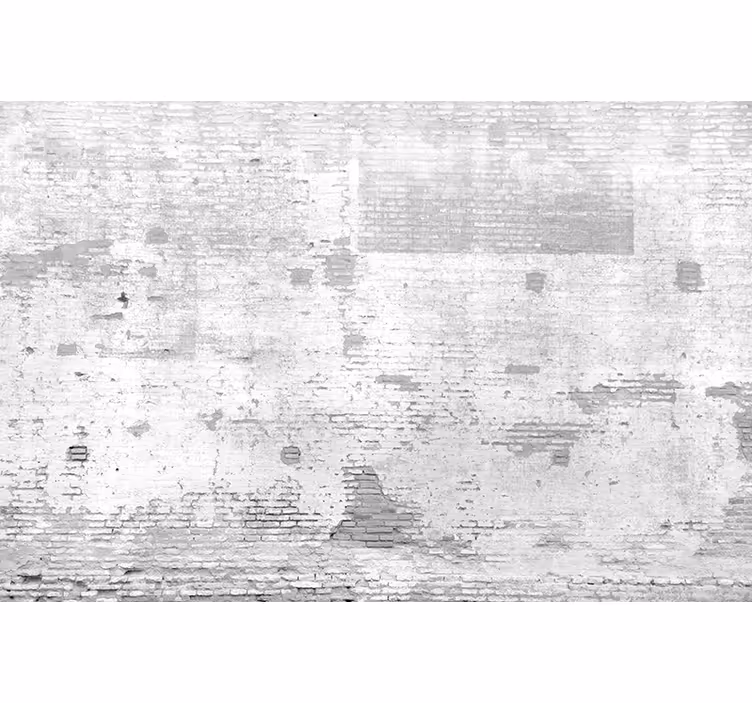 Cortina roller blanca pared blanca envejecida - TenVinilo