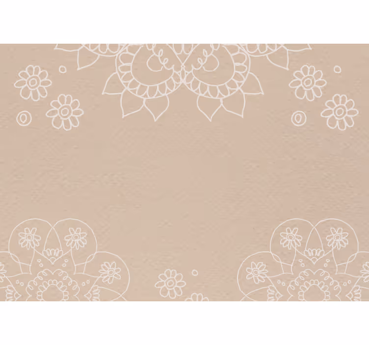 Cortina roller beige patrón mandala de india - TenVinilo