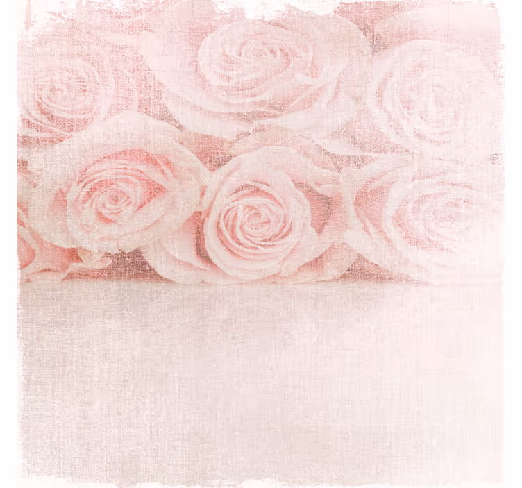 Cortina roller living comedor rosas rosas estilo vintage - TenVinilo