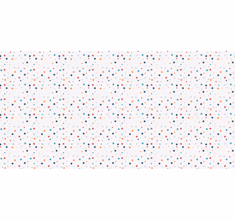 Cortina roller blanca estilo nórdico con puntos de colores - TenVinilo
