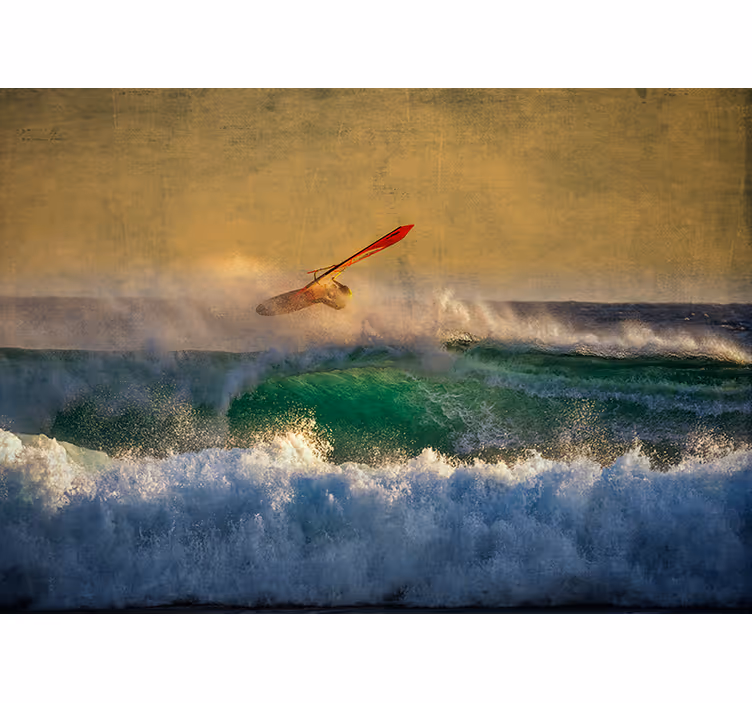 Cortina roller habitación surf de olas - TenVinilo