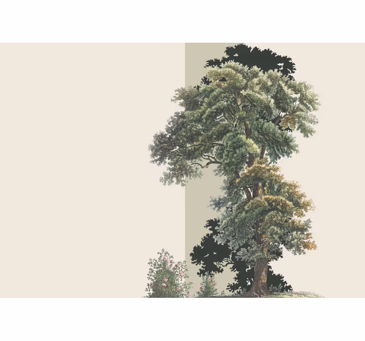 Cortina roller habitación diseño de árbol estético - TenVinilo