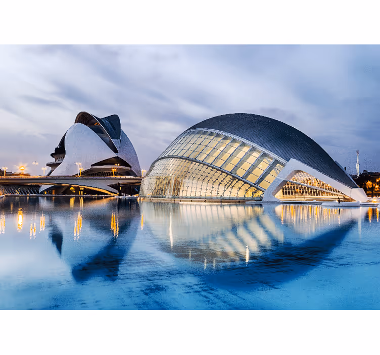 Cortina roller habitación ciudad de las artes y las ciencias - TenVinilo