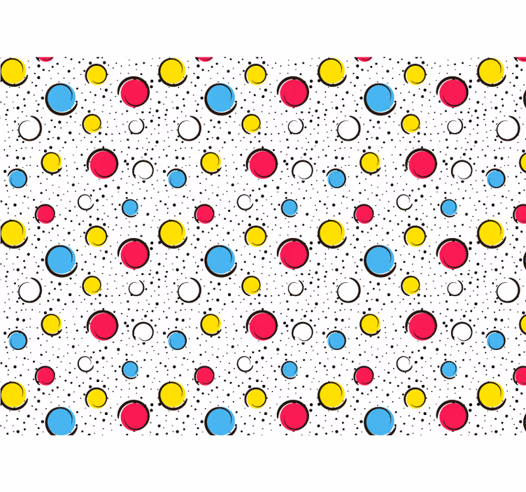 Cortina roller habitación puntos multicolores - TenVinilo