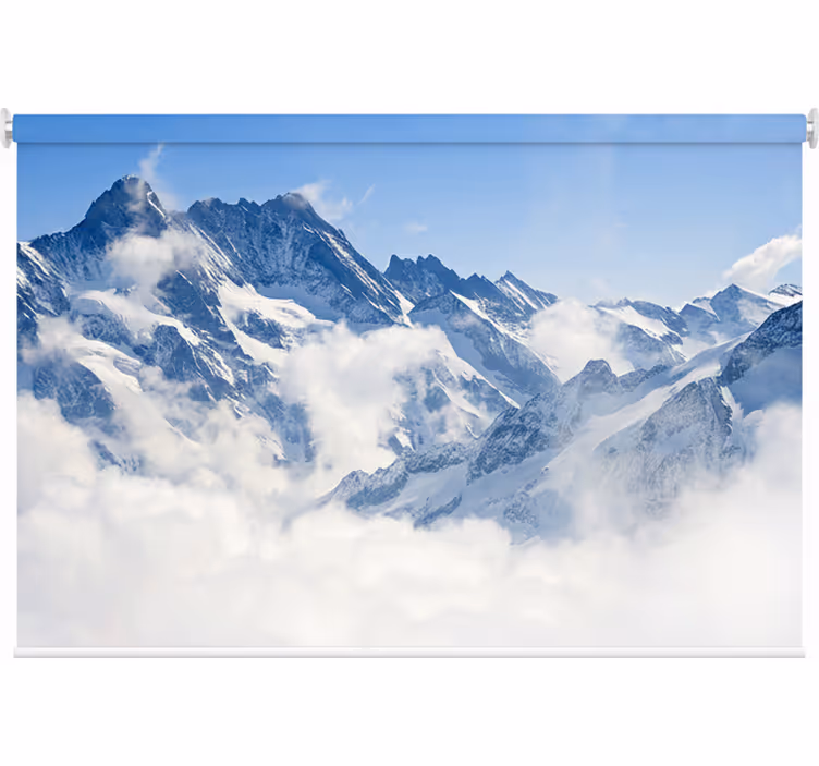 Cortina roller habitación paisaje de alpes - TenVinilo